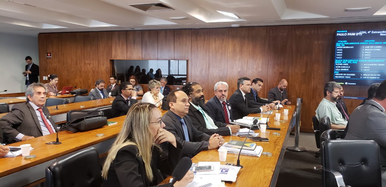 Fenajufe na CDH do Senado neste momento. Comissão debate os riscos da reforma da Previdência de Bolsonaro