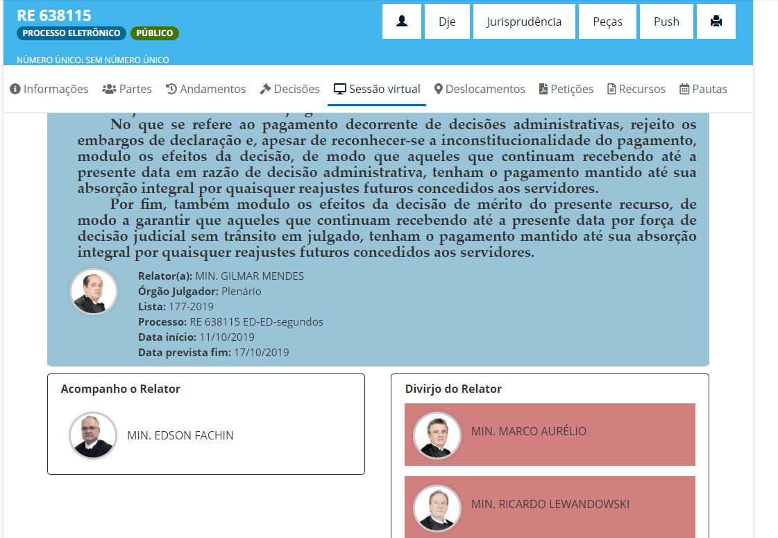 Quintos: Fachin vota com o relator; Marco Aurélio e Lewandowski abriram divergência