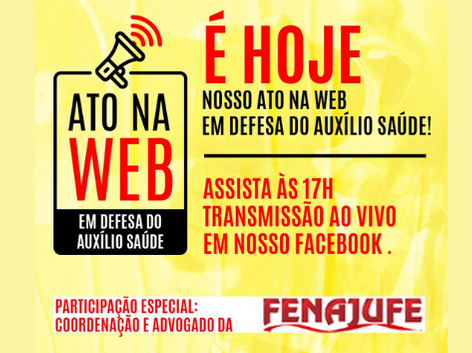 Fenajufe participa de ato virtual em defesa do auxílio-saúde para servidores da 5ª Região