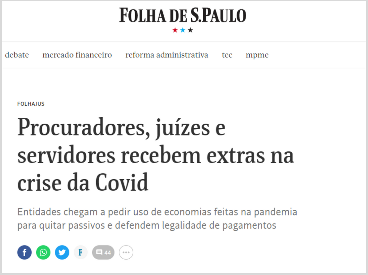 Folha distorce dados e ataca Servidoras e Servidores do Judiciário