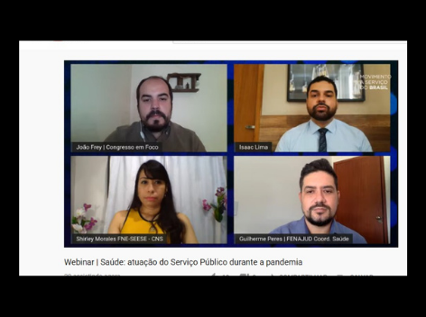 Fenajufe participa de live do Movimento a Serviço do Brasil sobre a importância do SUS no combate a pandemia