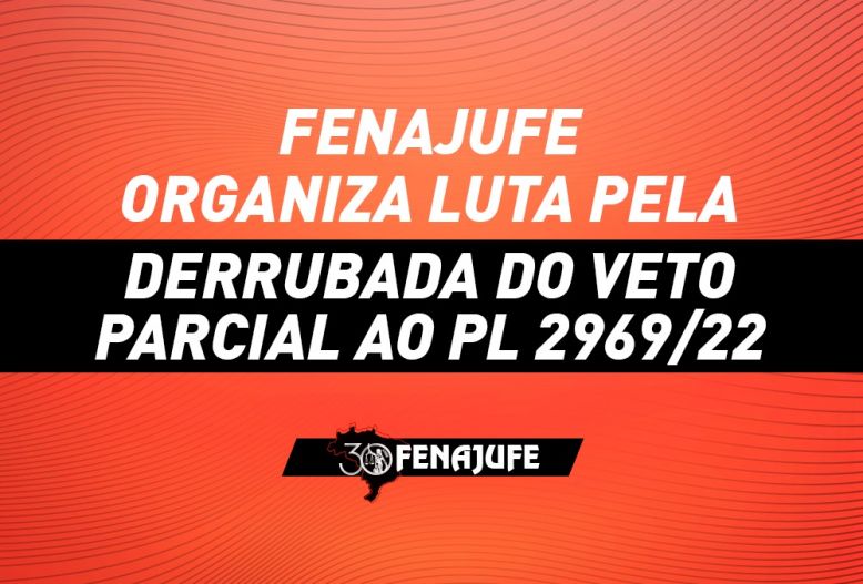 Com os vetos parciais ao PL 2969/22 Fenajufe organiza luta pela derrubada