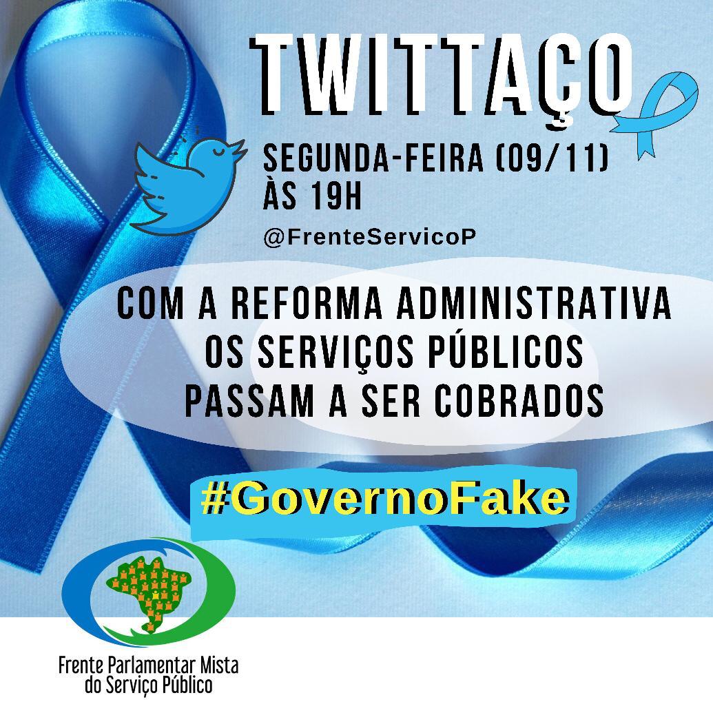 Frente Parlamentar Mista convoca tuitação para esta segunda-feira, 9, às 19 horas, com a hashtag #GovernoFake