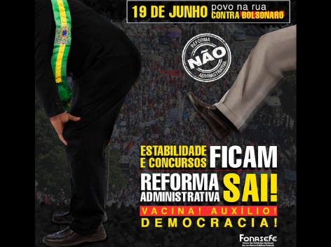Ato nacional contra Bolsonaro acontece no sábado 19 de junho