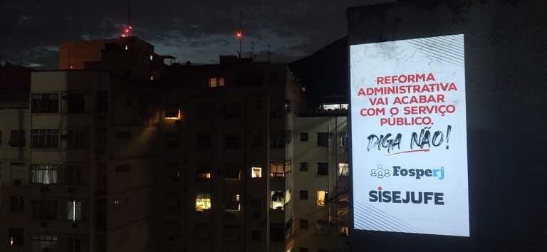 Sisejufe se junta a entidades em carreata contra a reforma administrativa e pela Vacina Já