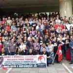 Sintrajufe/RS realiza ato histórico no TRF, contra a PEC 59 e contra as carreiras exclusivas