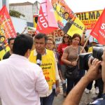 Servidores do Judiciário Federal em greve protestam na inauguração do “Museu Pelé” em Santos/SP