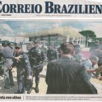 Capa do Correio Braziliense destaca ato no STF e mostra truculência da polícia