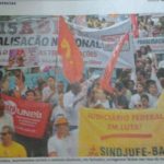 Na Bahia, categoria participa de manifestação contra PL 4330/04