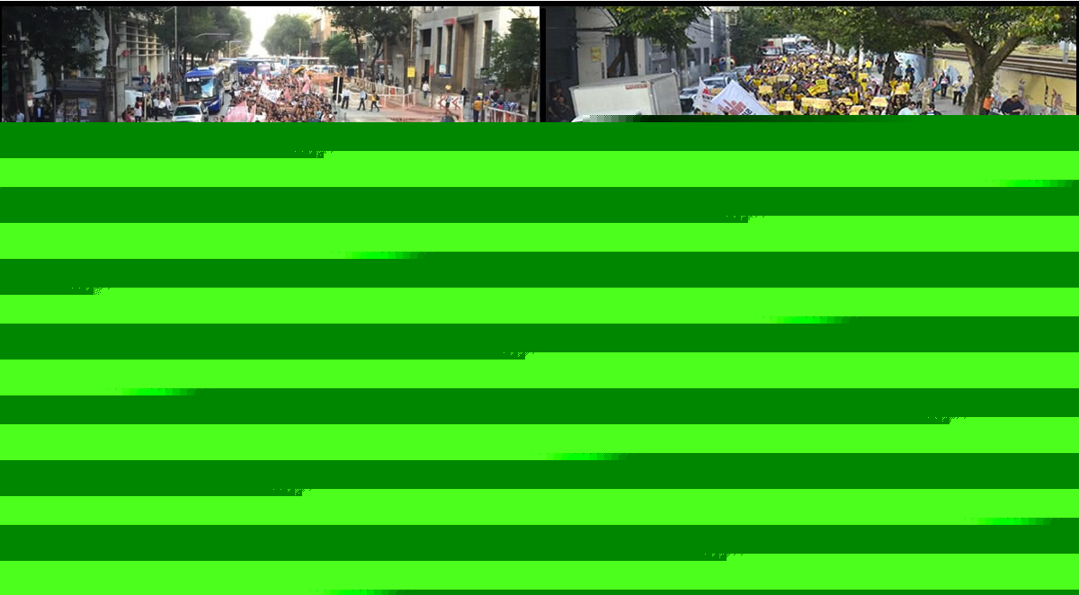 Categoria vai às ruas e fortalece movimento paredista