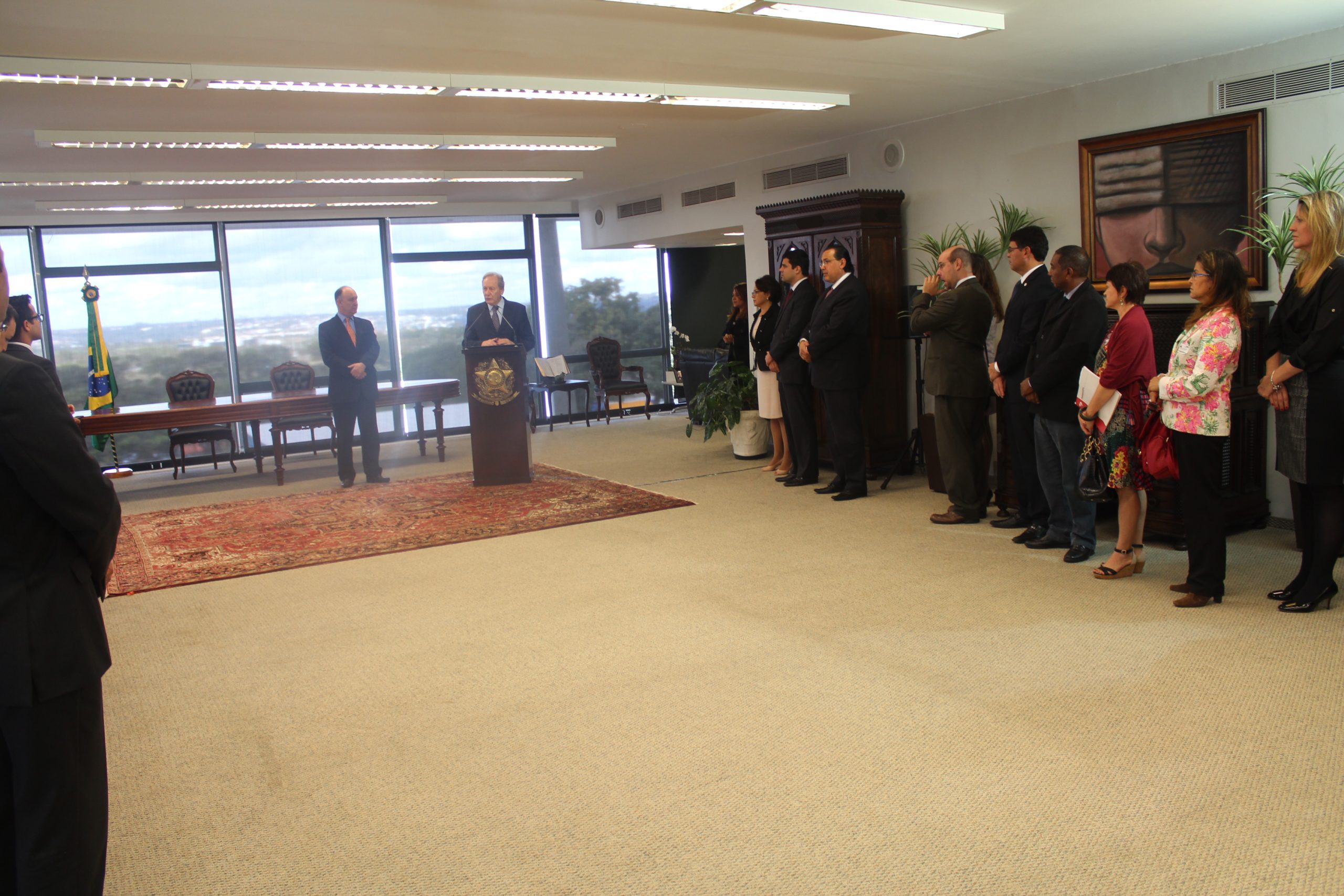 Em cerimônia no STF, federação solicita encontro com Lewandowski