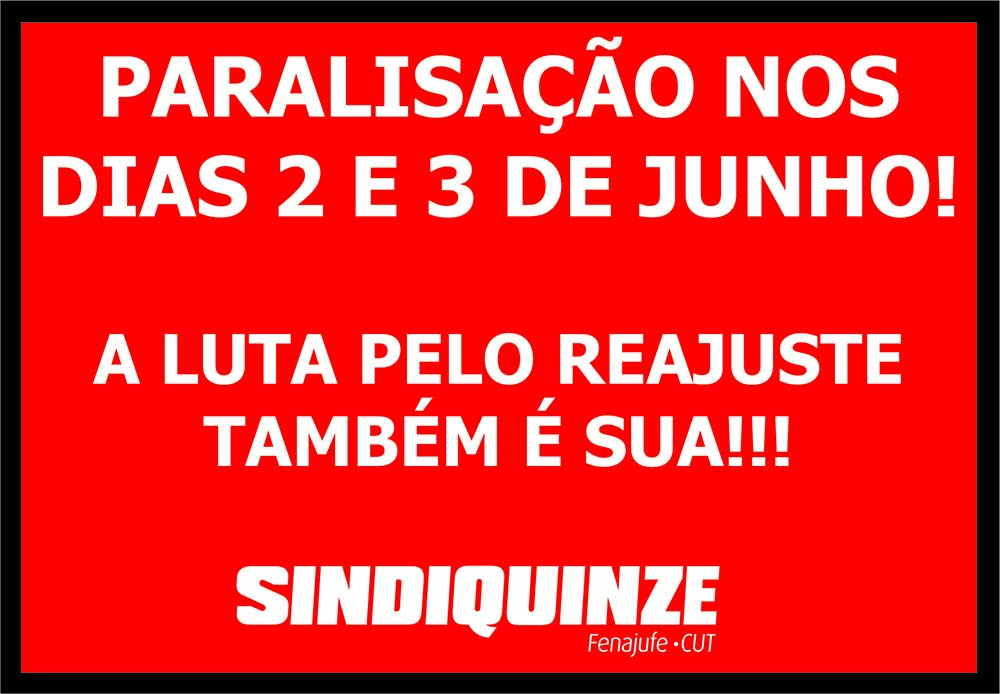 Servidores da JT da 15ª Região aprovam paralisação nos dias 2 e 3 de junho