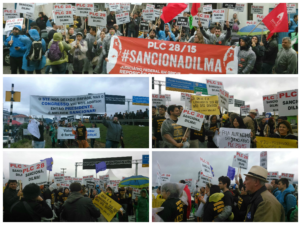 Servidores de SC fazem Ato histórico em Laguna