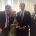 Delegação do Sinje/CE reúne-se com líder do PMDB, que promete apoio