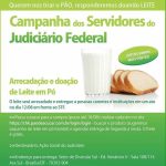 Sindjus/DF realiza campanha de arrecadação e doação de leite em pó