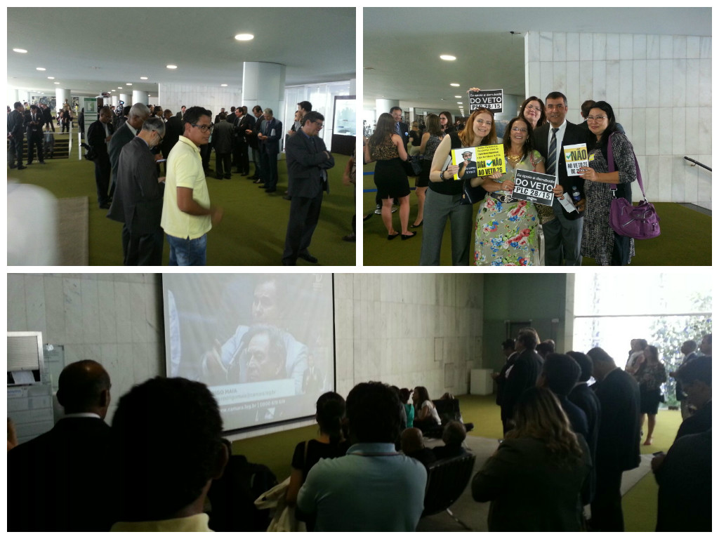 Continua pressão durante sessão do Congresso que deve analisar o veto 26