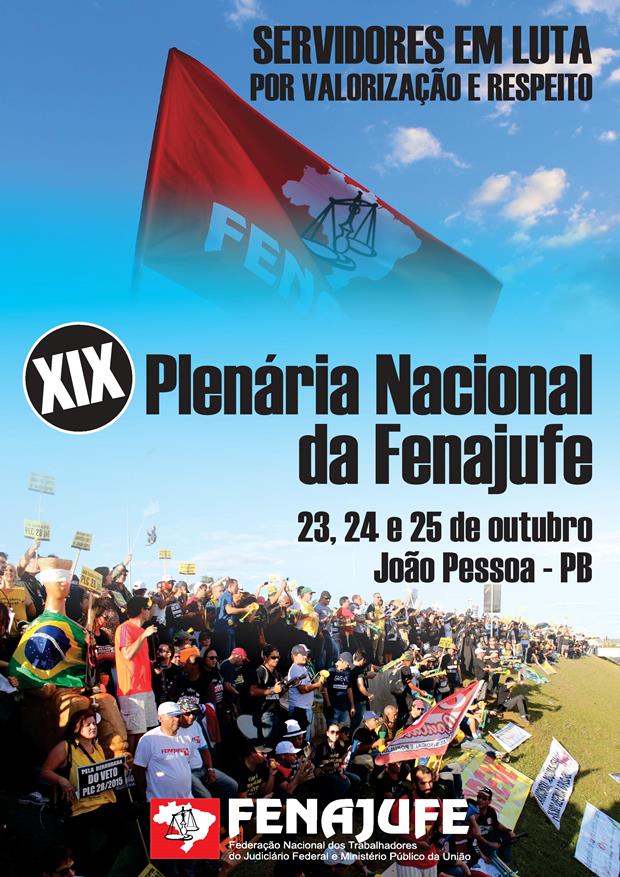 Fenajufe divulga programação da XIX Plenária Nacional
