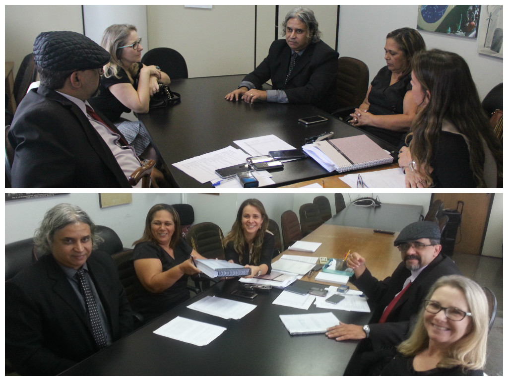 Dirigentes da Anatecjus visitam Fenajufe e trocam informações sobre luta pelo NS