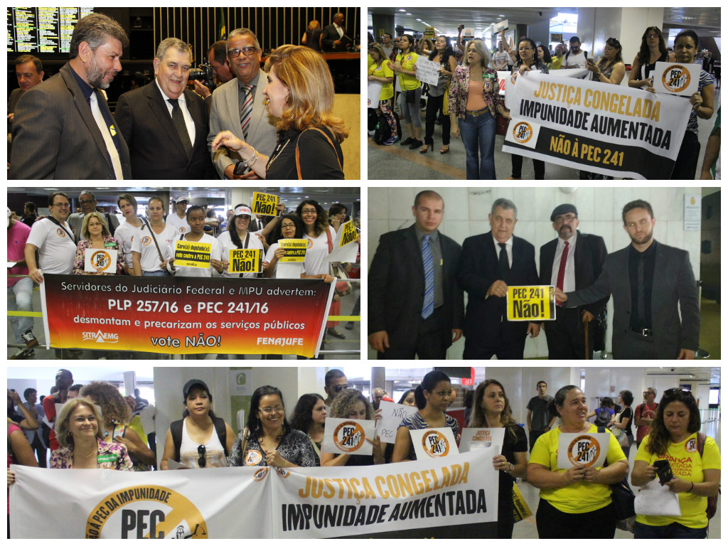 Mobilizados, servidores pressionam parlamentares pela rejeição da PEC 241