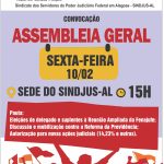 Sindjus-AL realizará assembleia geral para eleger delegado à Plenária e discutir PEC 287