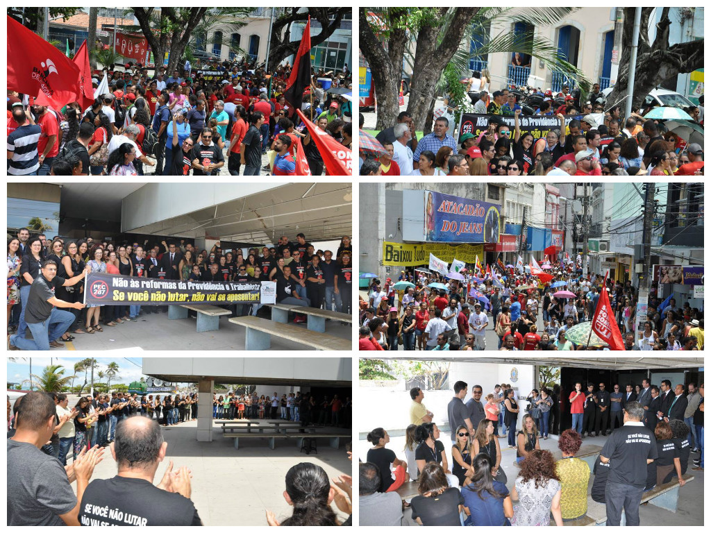 Servidores de Alagoas realizam abraço simbólico na Justiça do Trabalho em defesa dos direitos