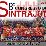Inscrições para o congresso do Sintrajud são prorrogadas até sexta, 17