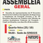 Sindjus-AL realizará Assembleia Extraordinária para escolha de representantes do Conas e do Cojaf
