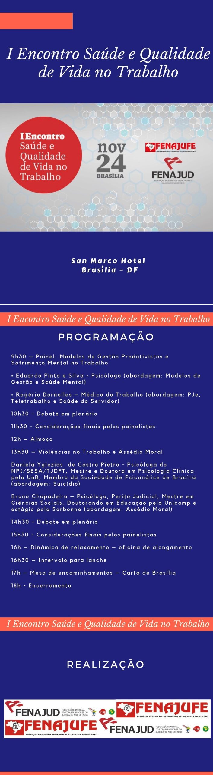Saúde do Trabalhador é foco de discussões nesta sexta-feira, 24
