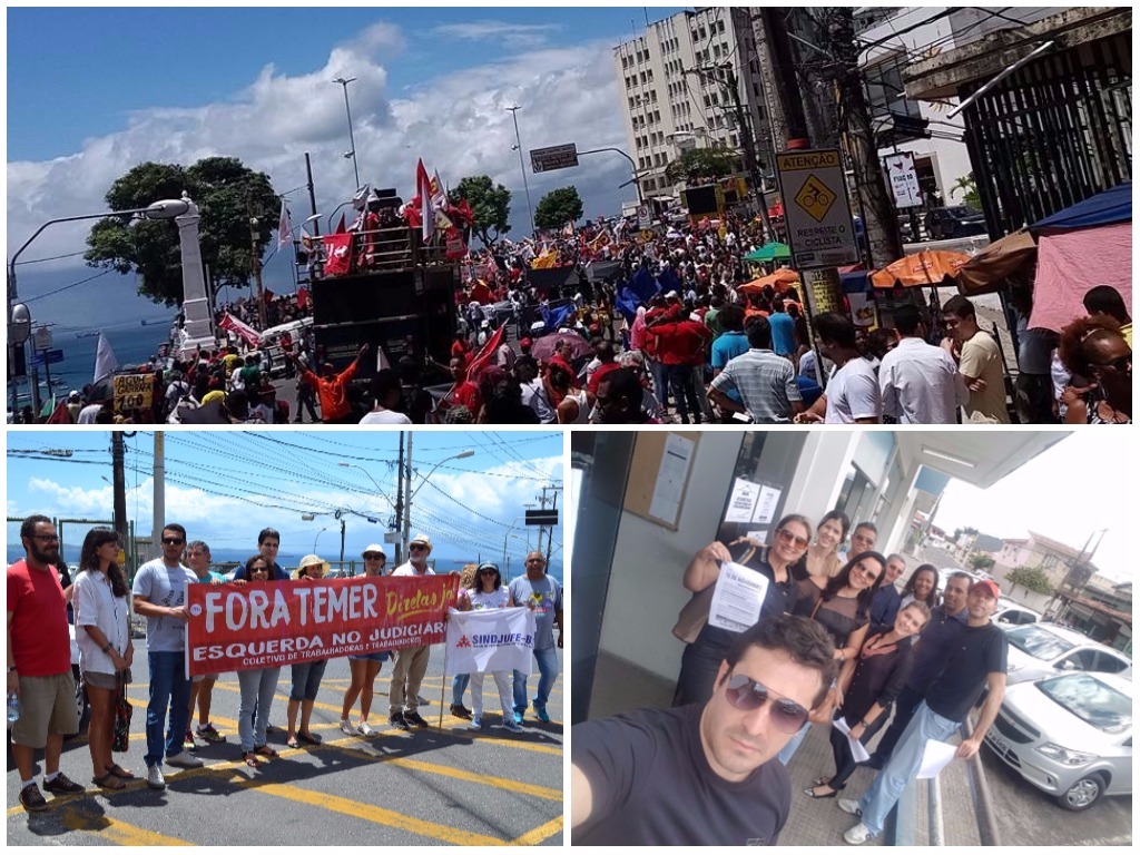 Dia 10: Trabalhadores/as tomam as ruas da Bahia contra a Reforma Trabalhista e a favor da Justiça do Trabalho