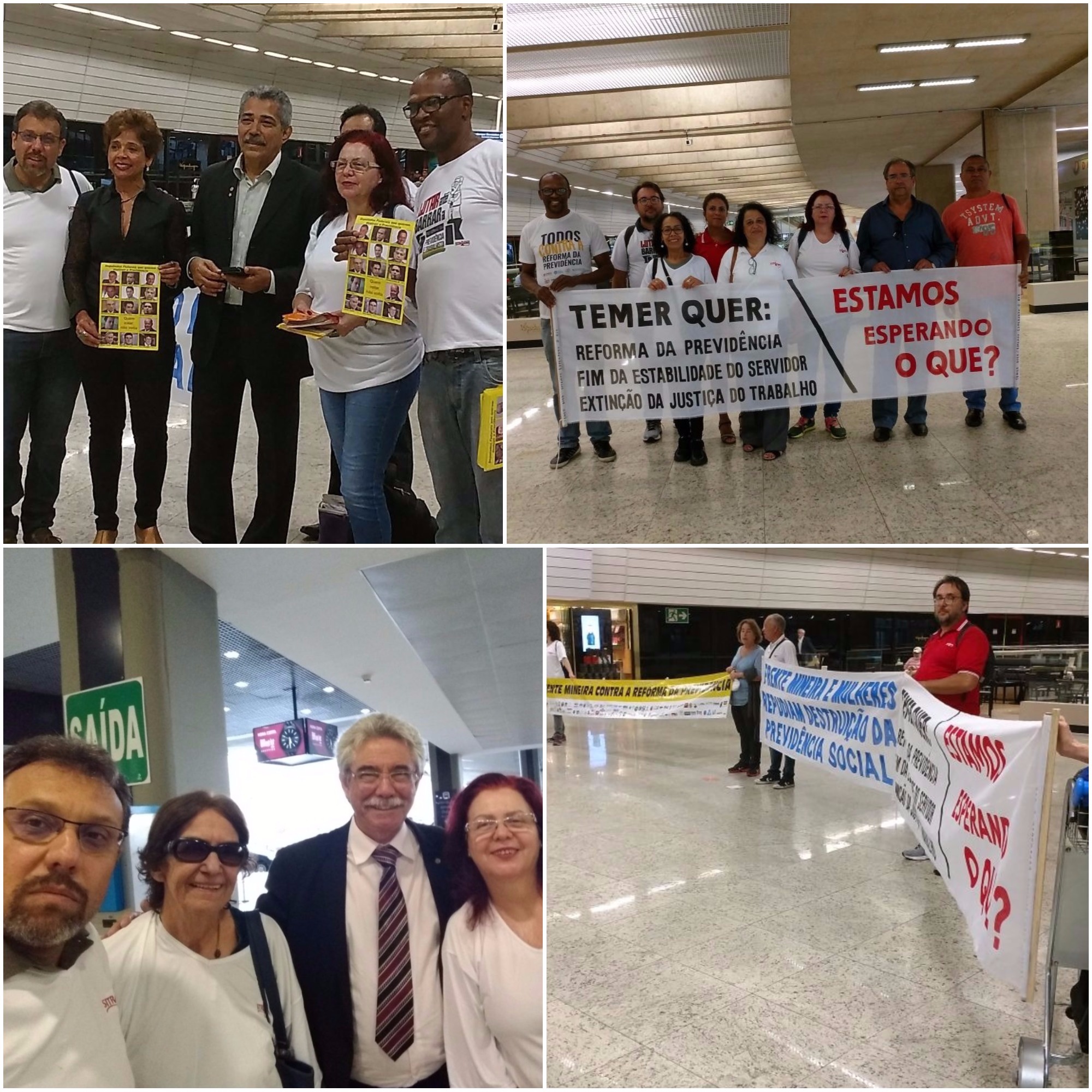 SITRAEMG e servidores fazem corpo a corpo com deputados mineiros no aeroporto de Confins