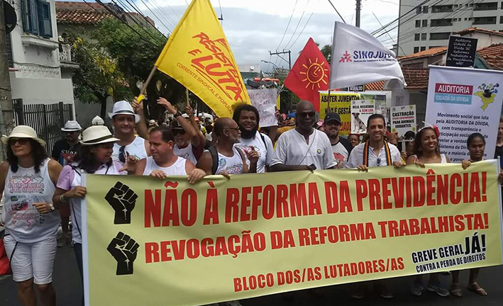 2018 – carnaval do Fora Temer, e defesa da previdência! Sindjufe-BA participa!