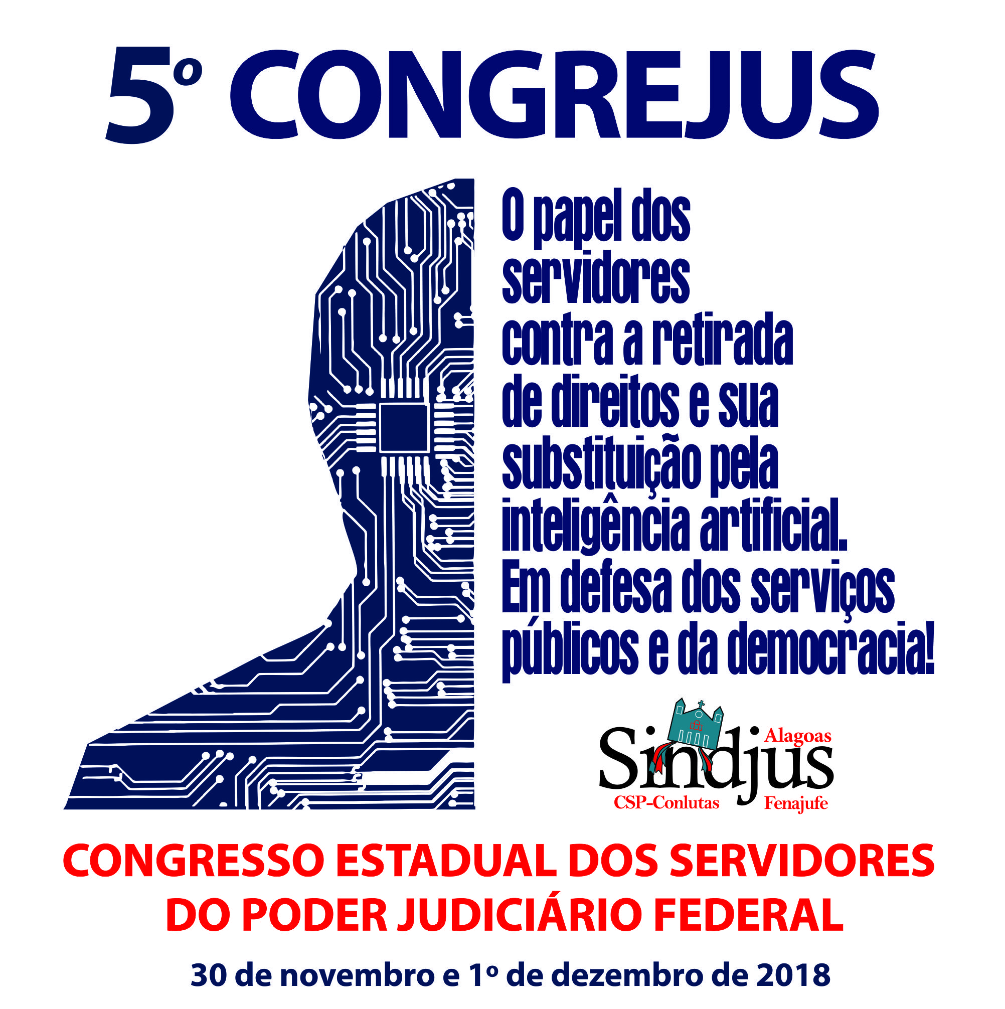 Sindjus-AL convida servidores para o 5º Congrejus