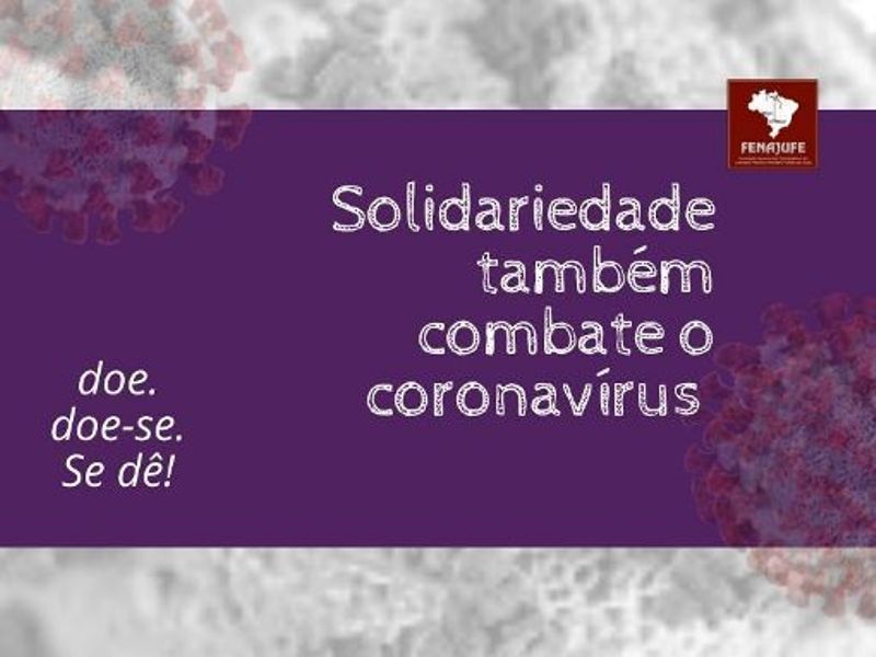 Solidariedade como ferramenta de combate ao coronavírus