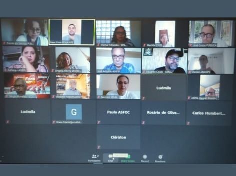 Reunião de trabalho da Frente do Serviço Público avalia seminários realizados até o momento