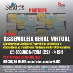 Sindjus-AL fará assembleia geral virtual para tratar dos problemas do trabalho na pandemia nesta segunda (22)