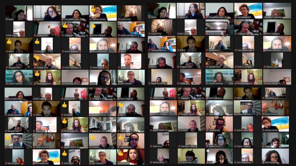 Assembleia geral online do Sintrajufe/RS, com quase 170 colegas, aprova “Fora, Governo Bolsonaro” e define delegação para ampliada da Fenajufe