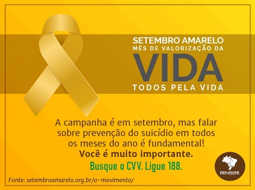 Setembro amarelo alerta para conscientização e prevenção do suicídio