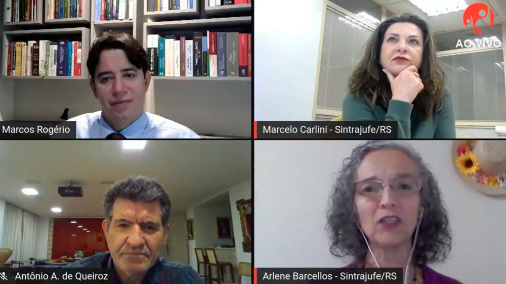 Reforma administrativa pega todos e quem mais perde é a população: é o que painelistas comprovam em live do Sintrajufe/RS