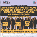 Sindjus-AL realizará ato em defesa dos serviços públicos e contra a reforma administrativa nesta quarta (28)