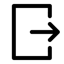 Símbolo que indica saída do conjunto, estar fora