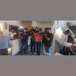 Aos 94 anos de idade, pai do presidente do SINDIJUFE-MT recebe a vacina da Covid-19 com a cobertura da imprensa