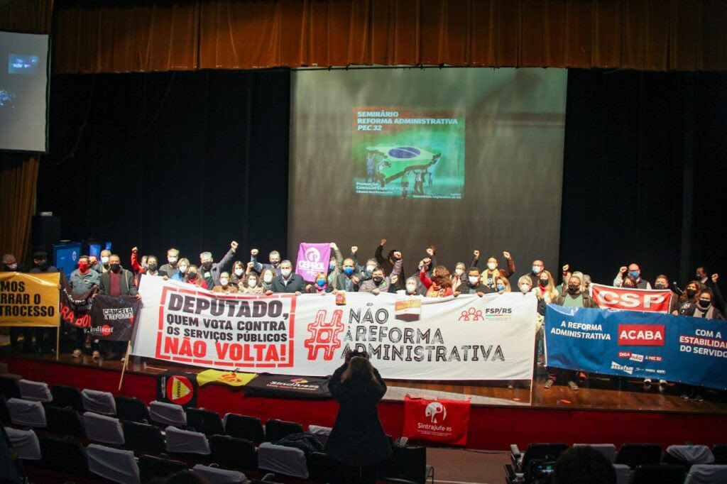 Em audiência pública sobre PEC 32, Sintrajufe/RS e dezenas de entidades denunciam ataques da reforma administrativa