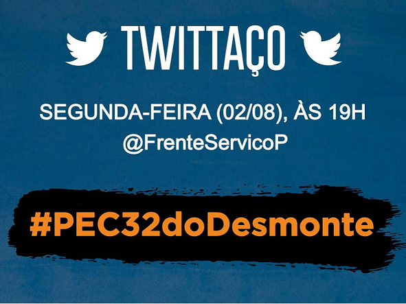 Frente Parlamentar Mista retoma tuitaços semanais contra a reforma administrativa