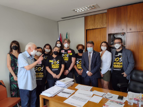 Fenajufe e sindicatos de base se reúnem com deputado Darci de Matos