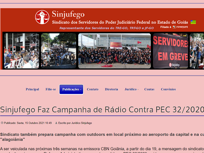 Sinjufego Faz Campanha de Rádio Contra PEC 32/2020