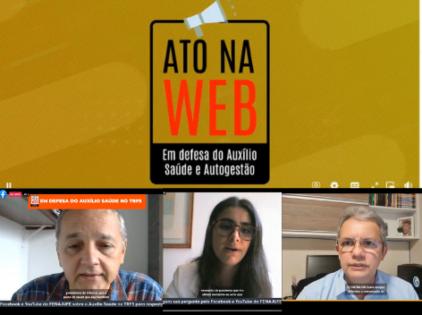 TRFMED: Fenajufe participa de ato virtual em defesa do auxílio-saúde