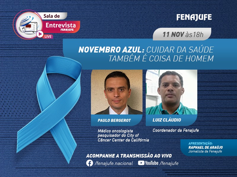 Novembro Azul: Live desta quinta-feira (11) vai abordar tema do câncer masculino
