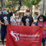 Sintrajuf-PE marca presença no ato #MulheresPeloForaBolsonaro do Recife