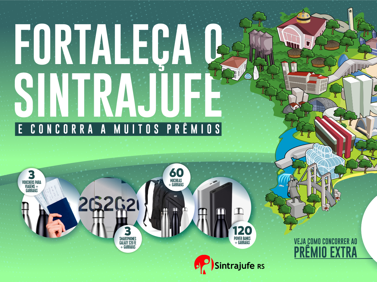 Sintrajufe/RS lança campanha de sinidicalização com sorteio de mais de 180 prêmios