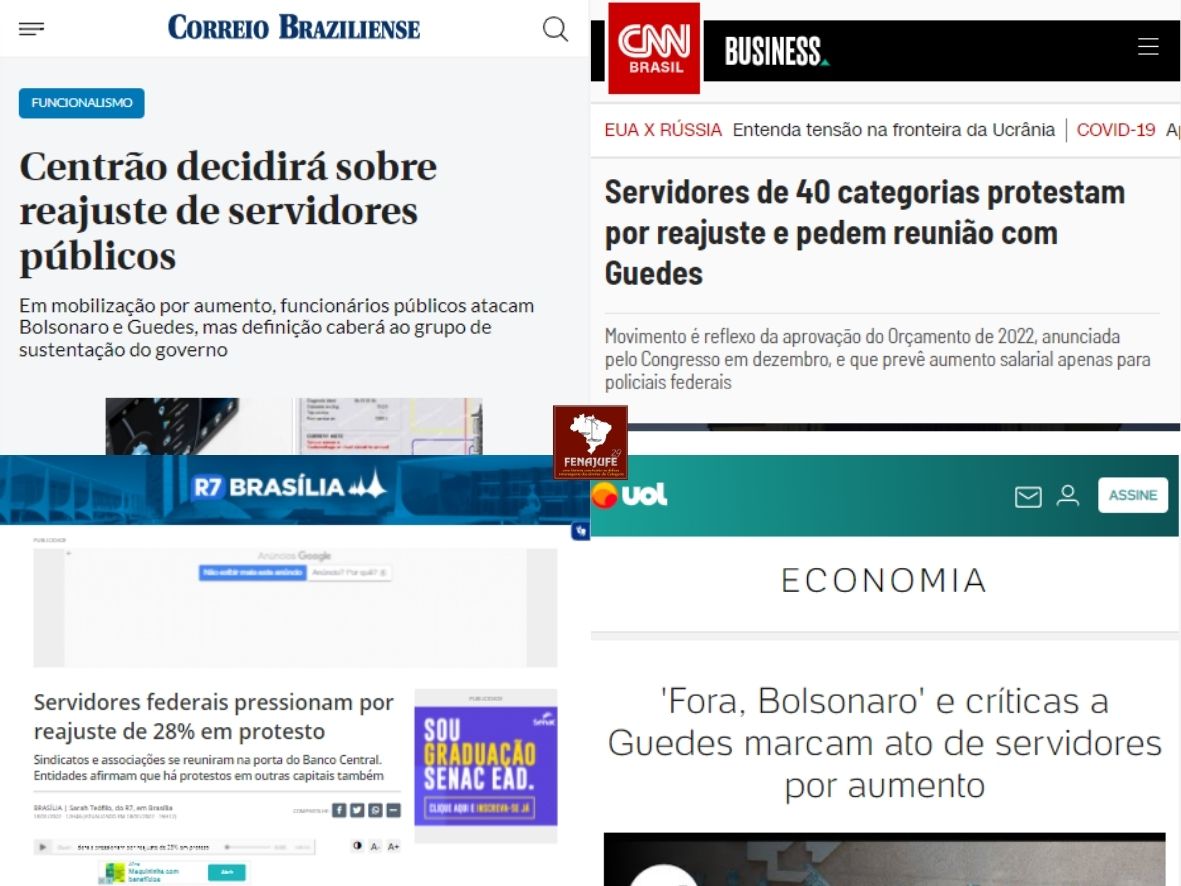 Recomposição salarial: atos de ontem ganharam destaque na mídia; veja